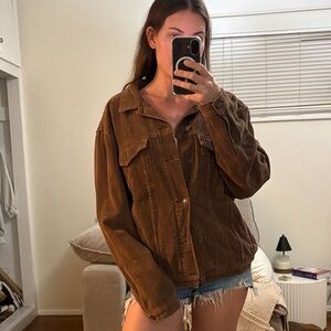 Princess Polly Chocolate Corduroy Utility Jacket